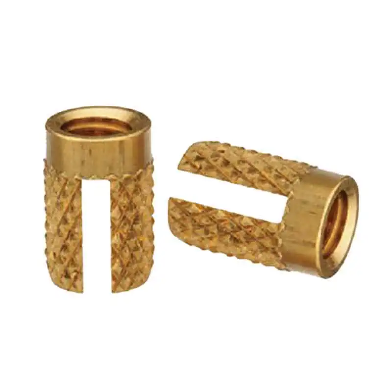 Slotted Wood Plastic Embedded Insert Press In Series Nut T-shaped Expansion Cold-pressed Brass Nut