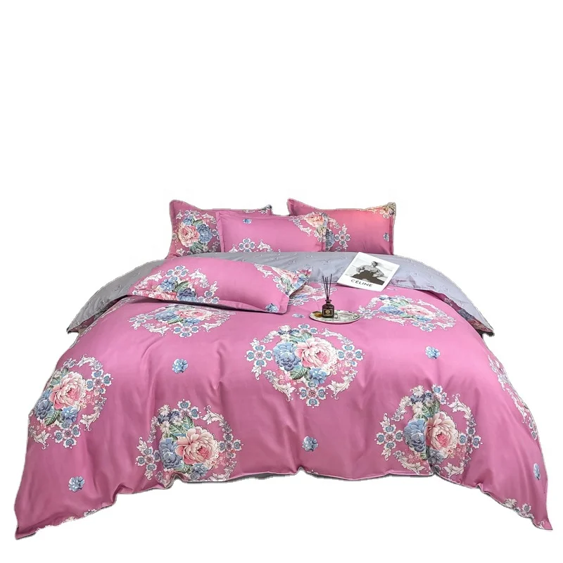 Princess style new hot sale bed sheet luxury bedding set king size quilted comforter set with linen duvet cover and pillow case
