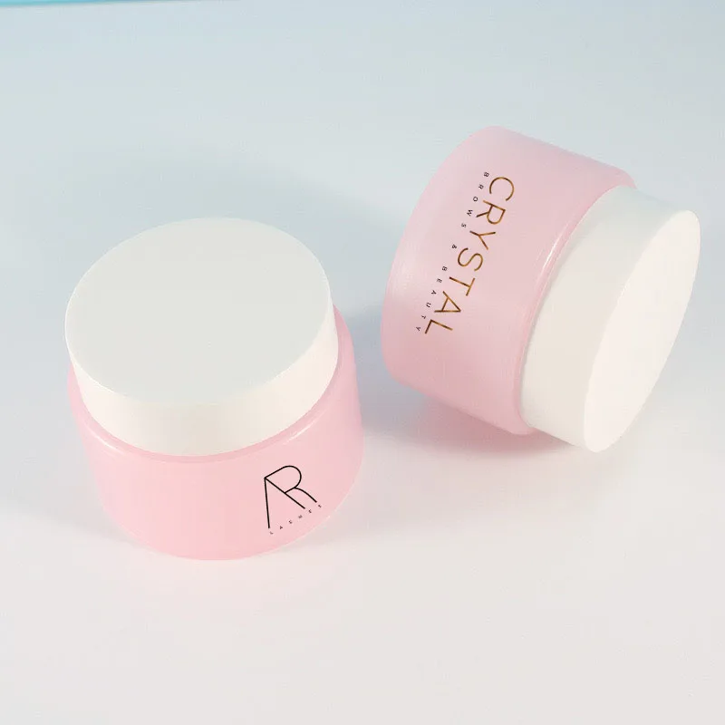 Round pp Plastic Pink 100g Face Cream Night Cream Day Cream jar supports custom LOGO