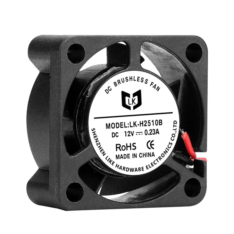 2510 DC 12V 5V High Rpm Cfm Sleeve Double Ball 25X25mm Cooling Fan With Heat Sink 12V