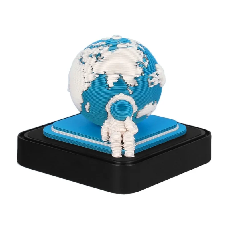 Office 3d three-dimensional earth calendar book creative hand tear luminous calendar book paper carving ornaments