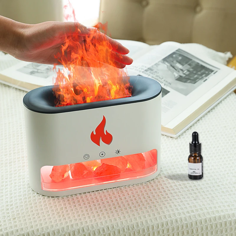 Эфирные масла Аромат Ультразвуковой туман Led Simulation 3D Blue Fire Flame Увлажнители воздуха