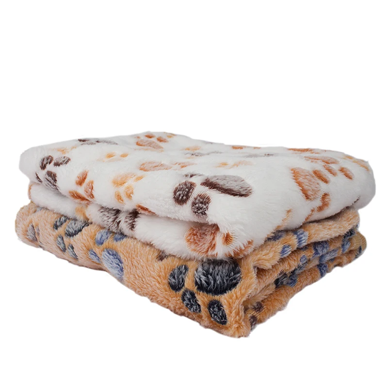 Sedex Soft Cute Custom Printing Paw Pet flannel Fleece Dog Floor Mink Blanket Comfort Dog Cat pet Blanket