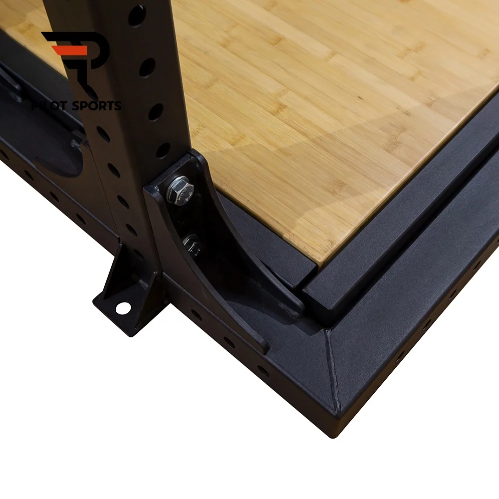 Pilot Sports Commercial Fitness Gym Equipment Power Rack With Weightlifting Platform Strength Training Half Rack Squat Rack