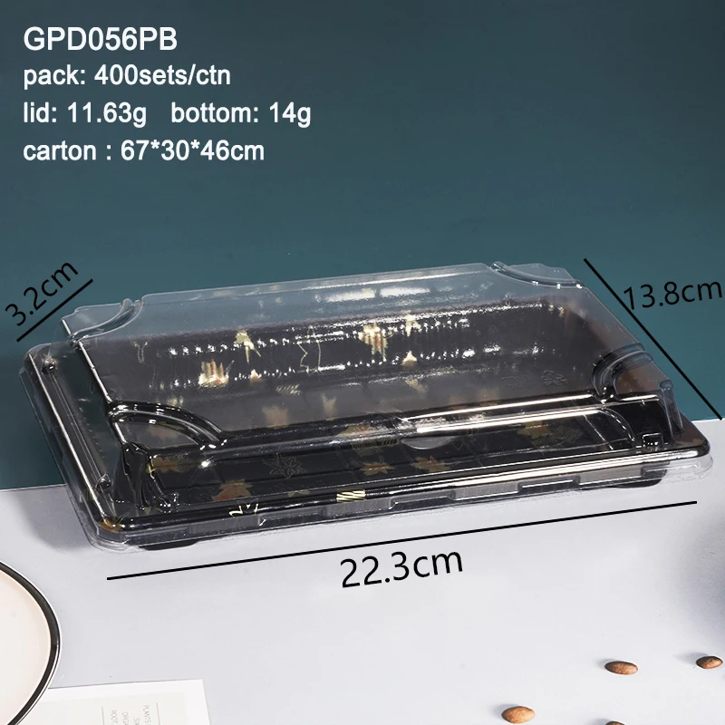Transparent Disposable Plastic Sushi Food Packaging Box Trays And Lids