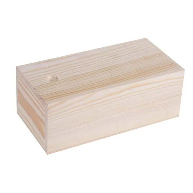 Wooden Storage Box Wooden Package Box Gift Sliding Lid Wooden Box