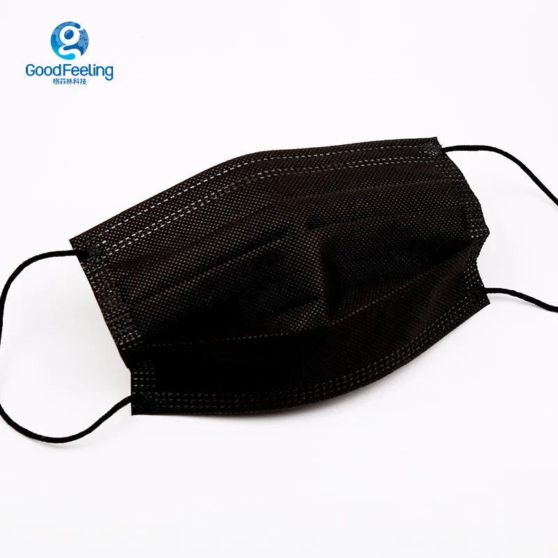 Mascarilla Quirurjica Design Non-woven Black Fabric Face Mask Distributor With Logo Bulk Surgical Facemask Disposable