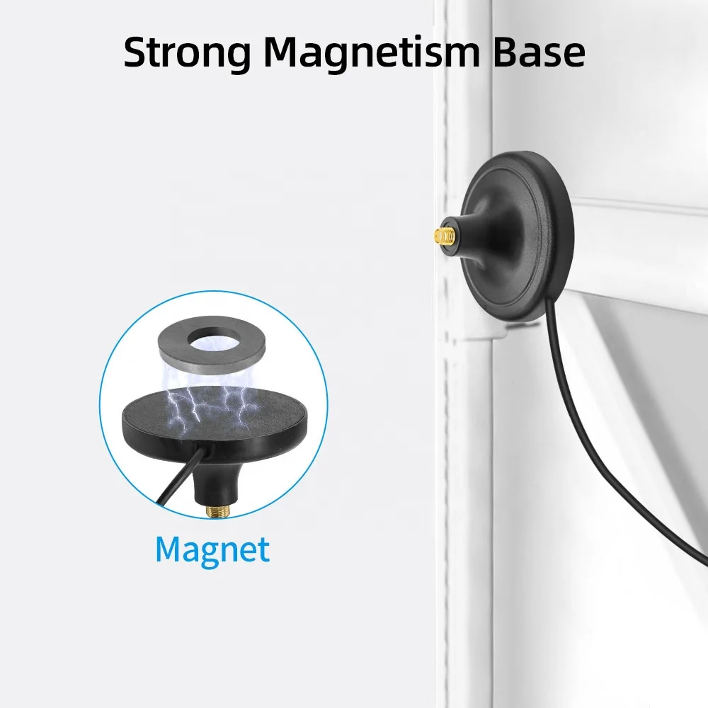 Magnet Antenna Basement SMA Connector Basement Male Head Rg174 Cable Strong Magnetic For Sucker Antenna