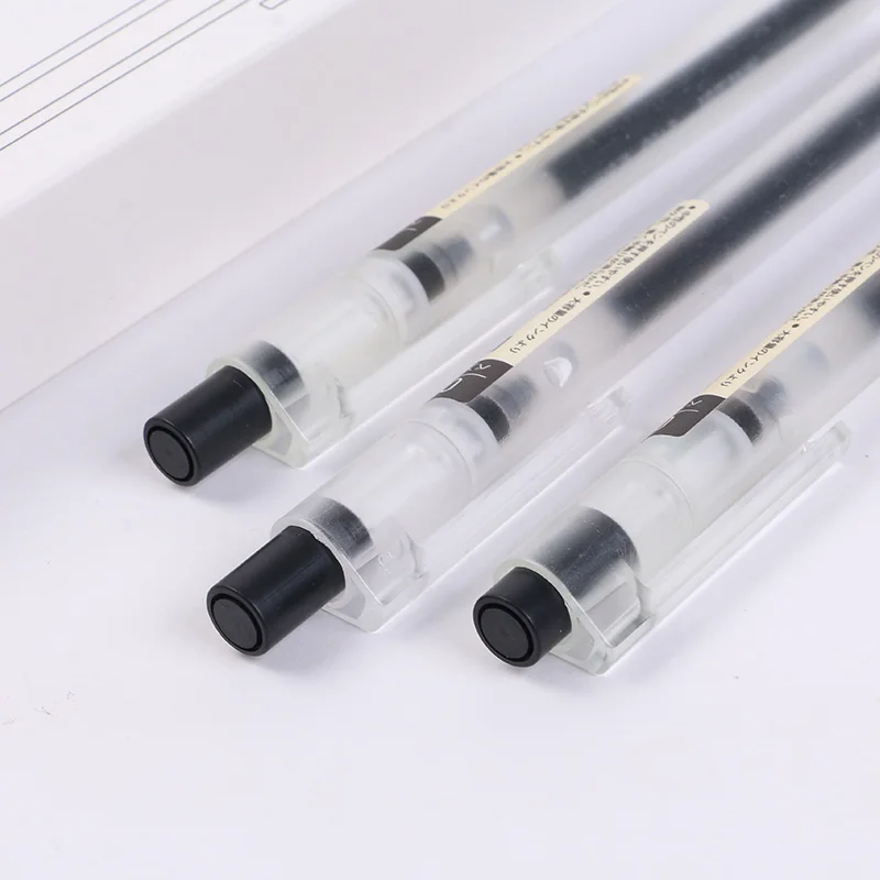 School Office Stationery Quick Dry Gel Ink Pens Black Ink Luxury Writing 12 pcs per box