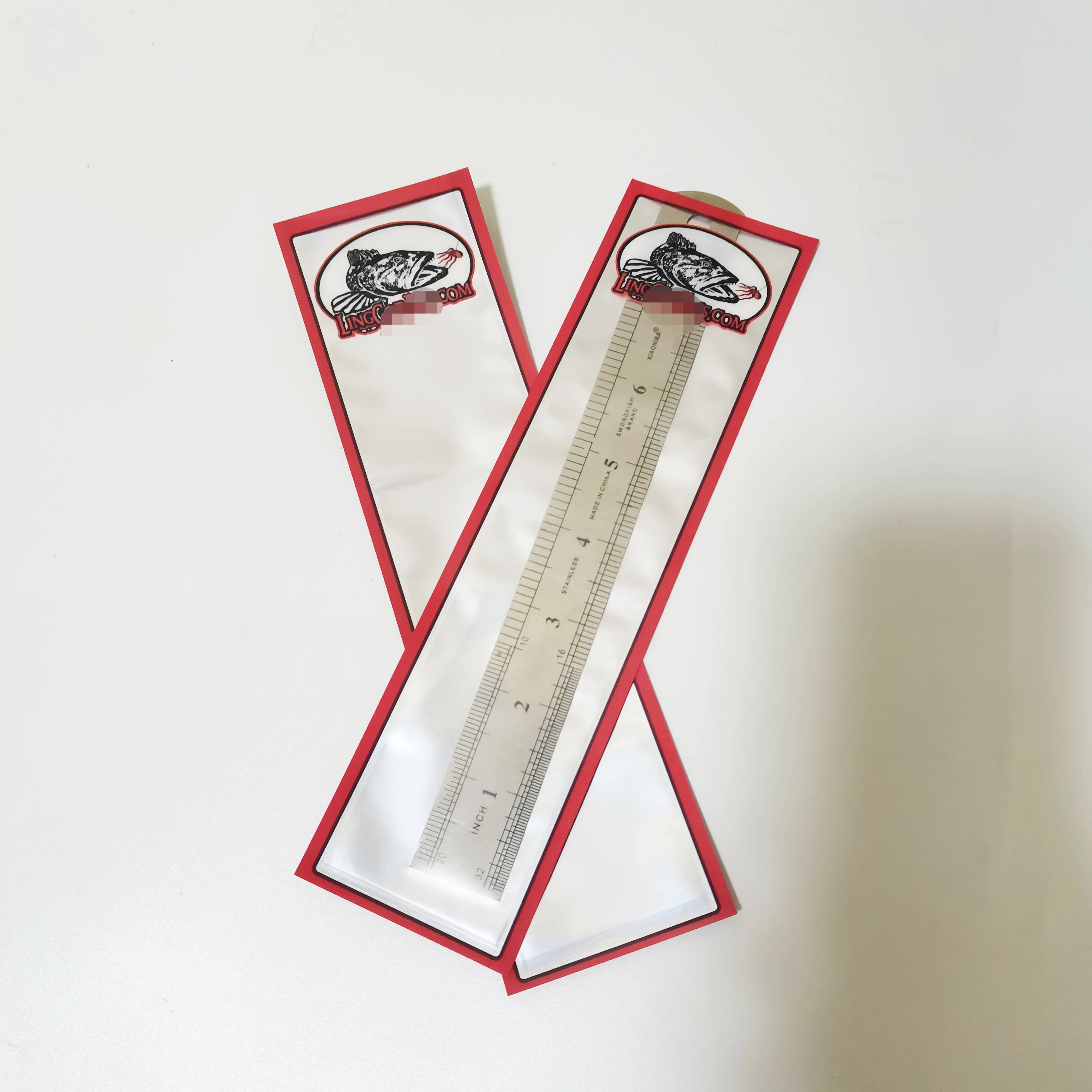Custom Printed Clear Front Aluminum Foil Soft Plastic Worm Lures Packaging Bags