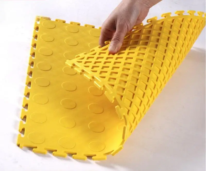 40*40cm*6mm PVC Interlocking Soft Garage Floor Mats Removable Used for Car Beauty Swimming Pool Indoor and Outdoor Anti slip