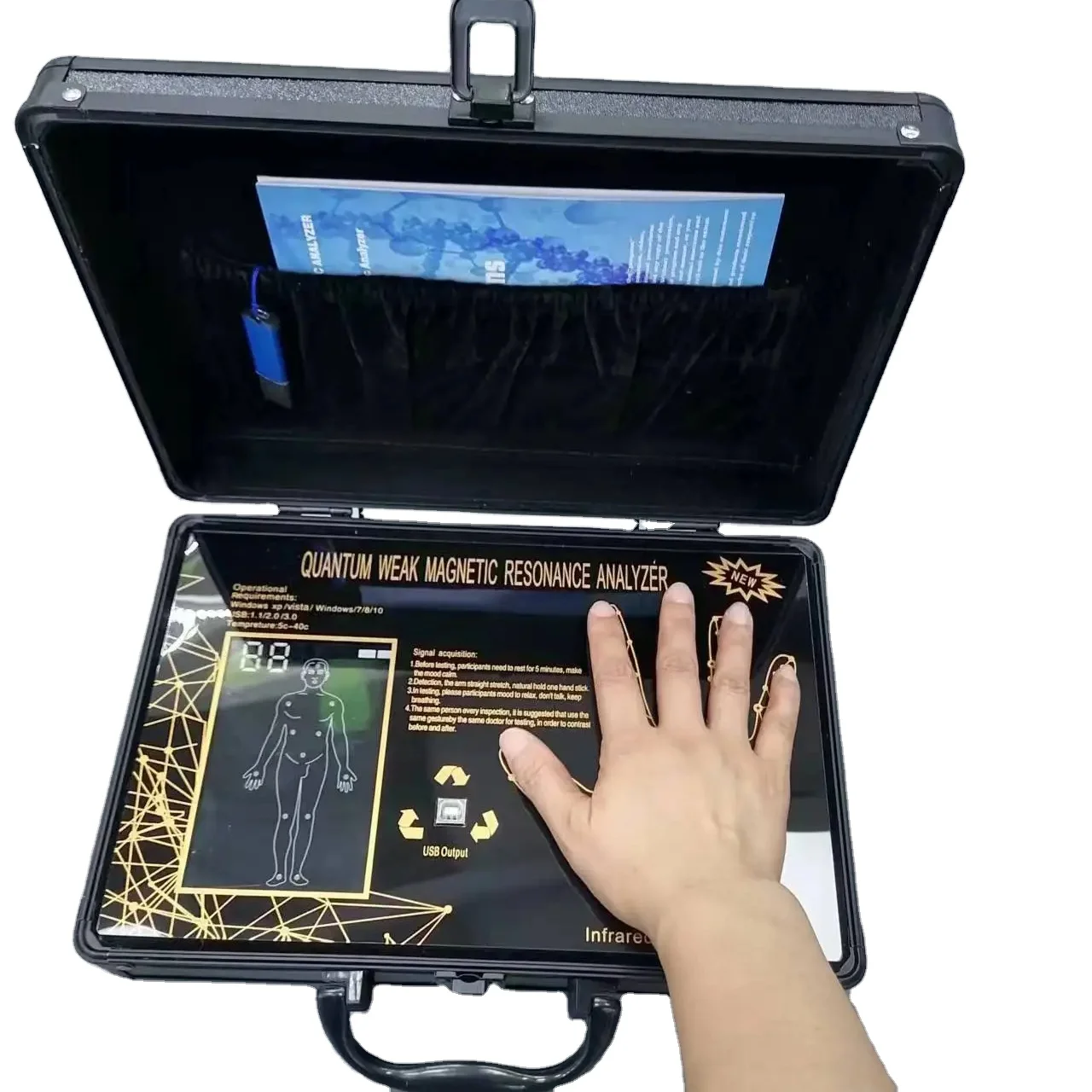 Hotsale 2023 version black Latest 6th generation quantum resonance magnetic analyser quantum body analyzer