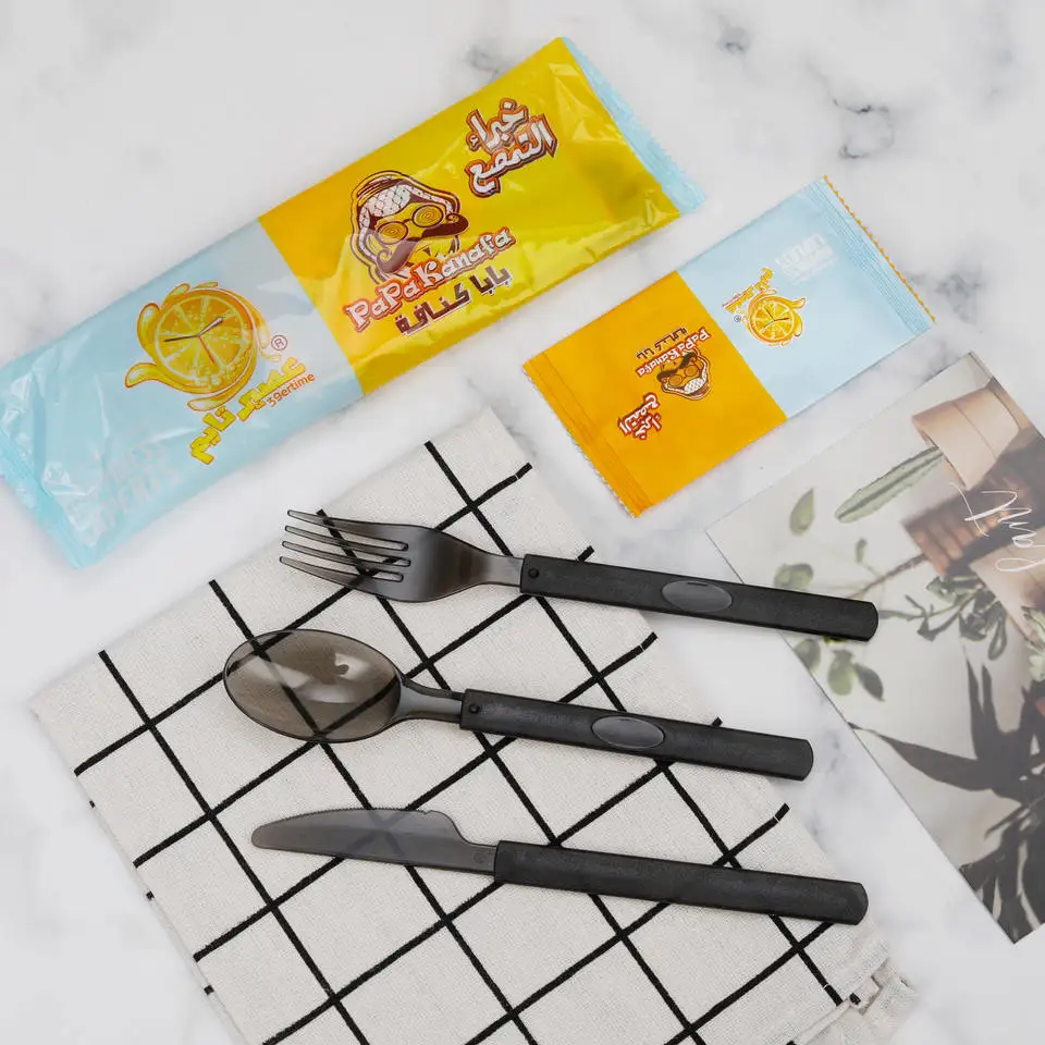 Factory production wholesale Plastic PS disposable cutlery set fork/knife/spoon/teaspoon