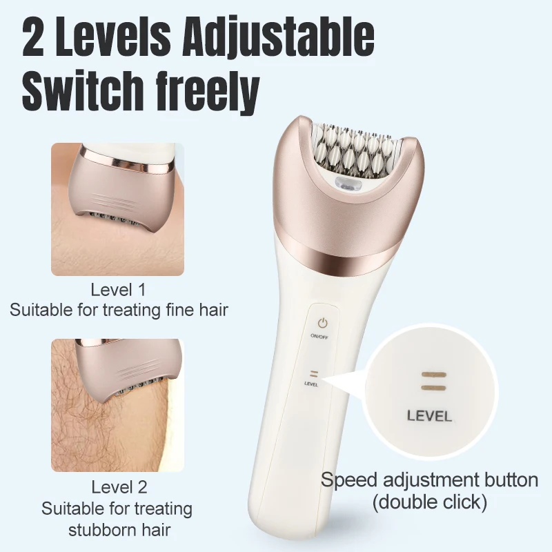 Suttik 703 Professional  6-in-1 Hair Removal Face Body Shaver Electric Epilator  Grooming Set USB Rechargeable For Women