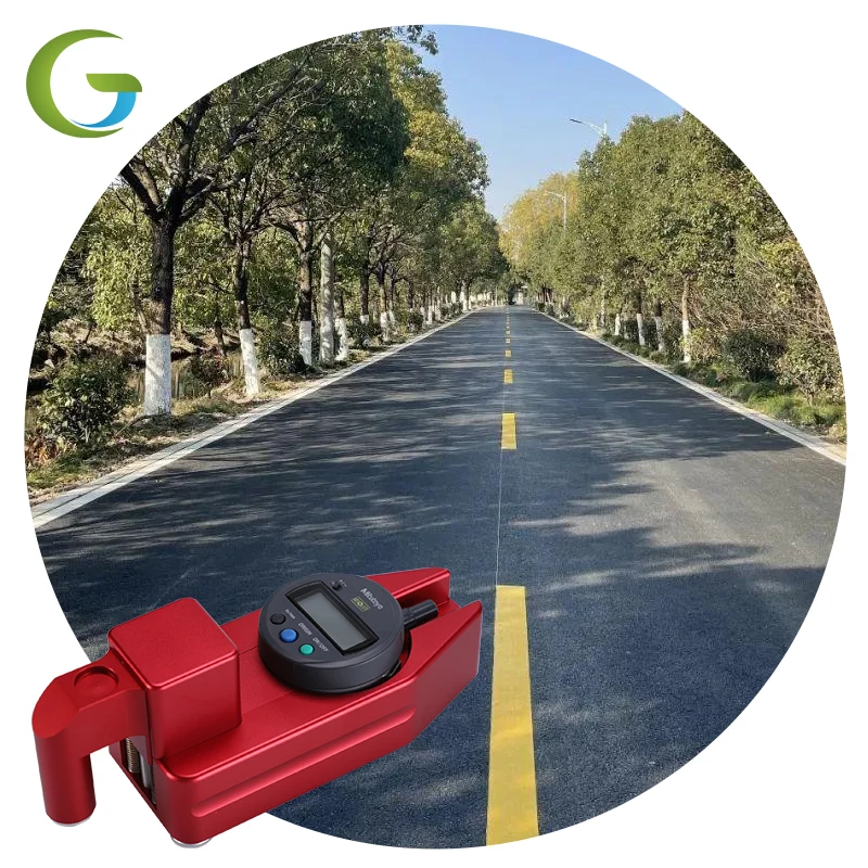 Universal Easy Operation Electronic Road Marking Paint Thickness Gauge Traffic Horizontal Sign Lines Thickness Measuring Machine