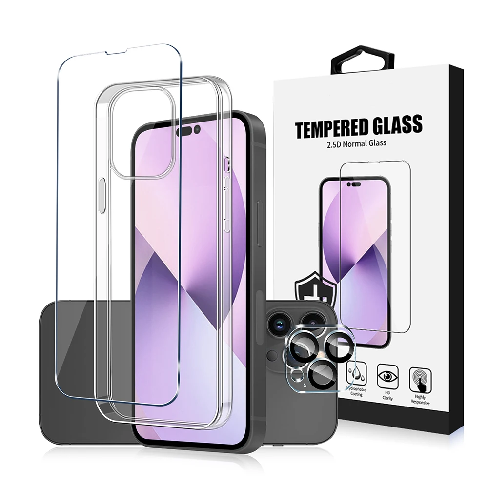 Factory Price In Stock Screen Protector Installation Kit Best Seller 9h Tempered Glass for iphone 14 Pro Max Screen Protector