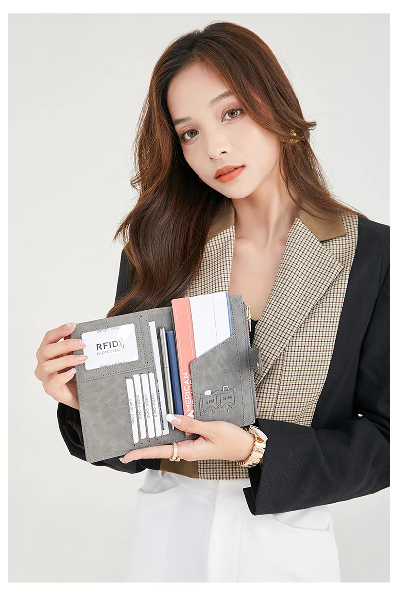 2024 new arrival wholesale passport cover custom leather rfid passport holder wallet