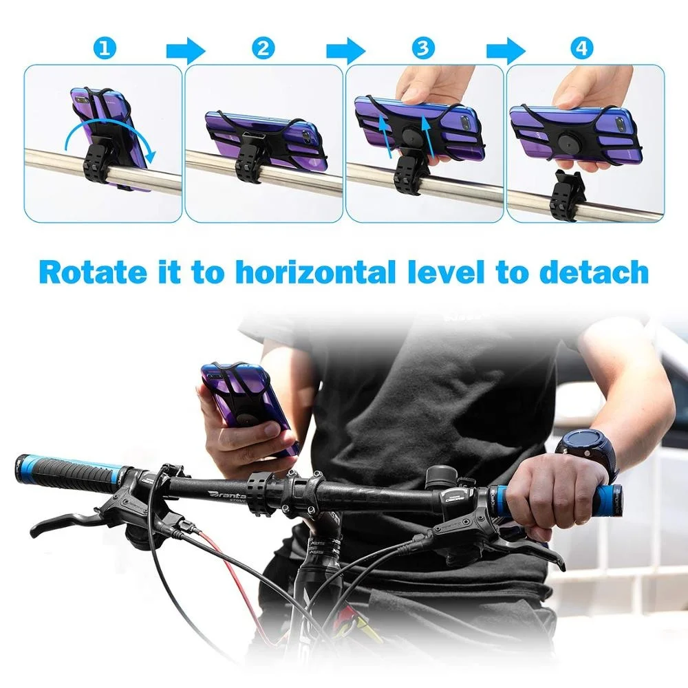 Hot Zone Cycling Outdoor 360 Degree Rotation Bicycle Handlebar Bag Silicone Bike Phone Holder