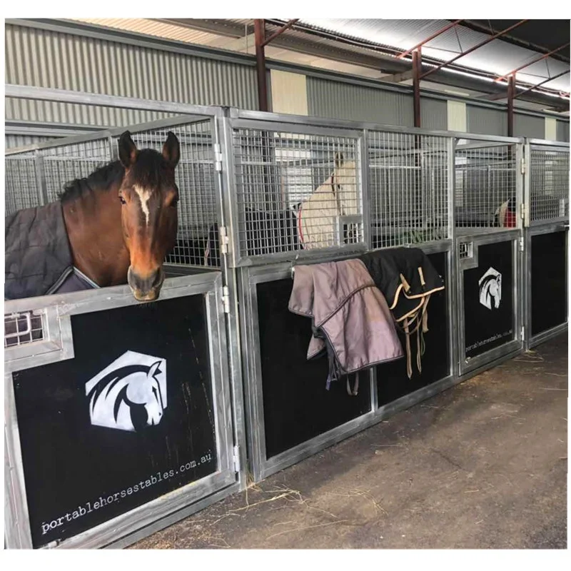 galvanized metal tube and mesh horse stable horse house and horse barn