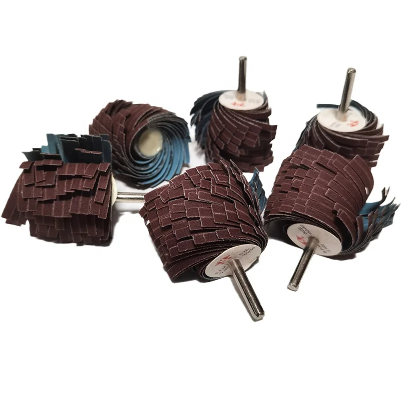 Handle Louver Wheel Abrasive Cloth Grinding Head 6mm Rod Polishing Grinding Head Abrasive Cloth Wheel Polishing Tool