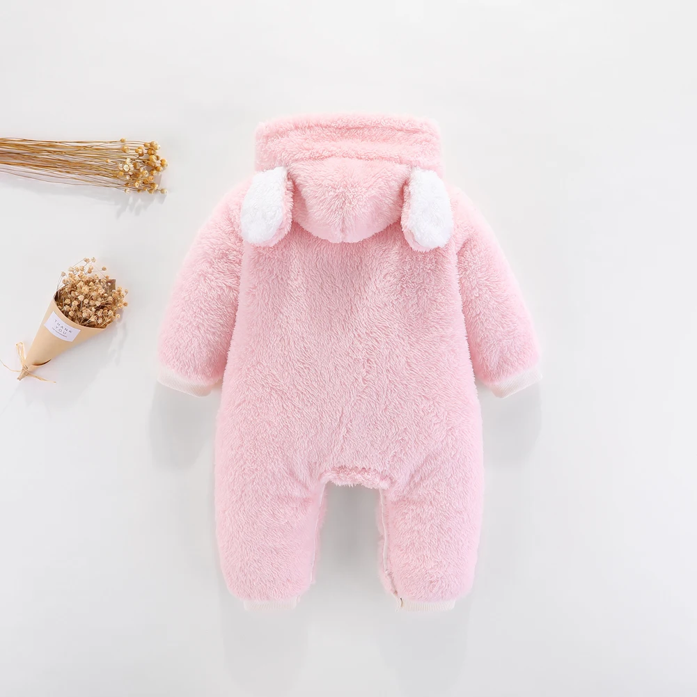Baby Clothing Manufacturers Coral Fleece Baby Clothes Rompers Long Sleeve Thermal Winter Baby Zipper Rompers