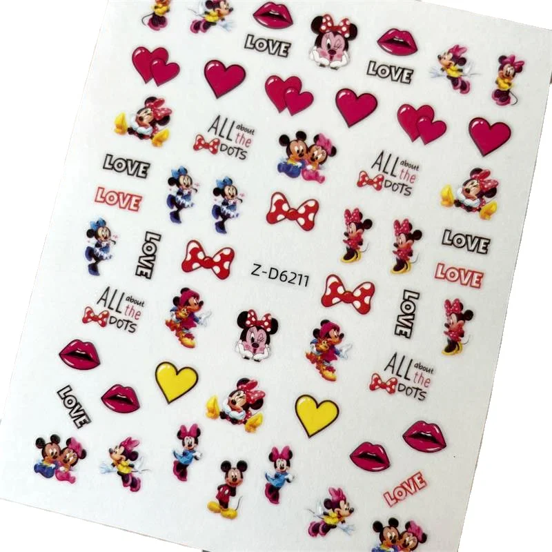 Custom Popular Animation Nail Stickers Multiple Choice Character Nail Decals Dis ney Nail Art Decoration