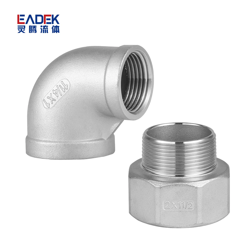 Precision casting stainless 90 degree elbow reducer threaded reducing bushing price