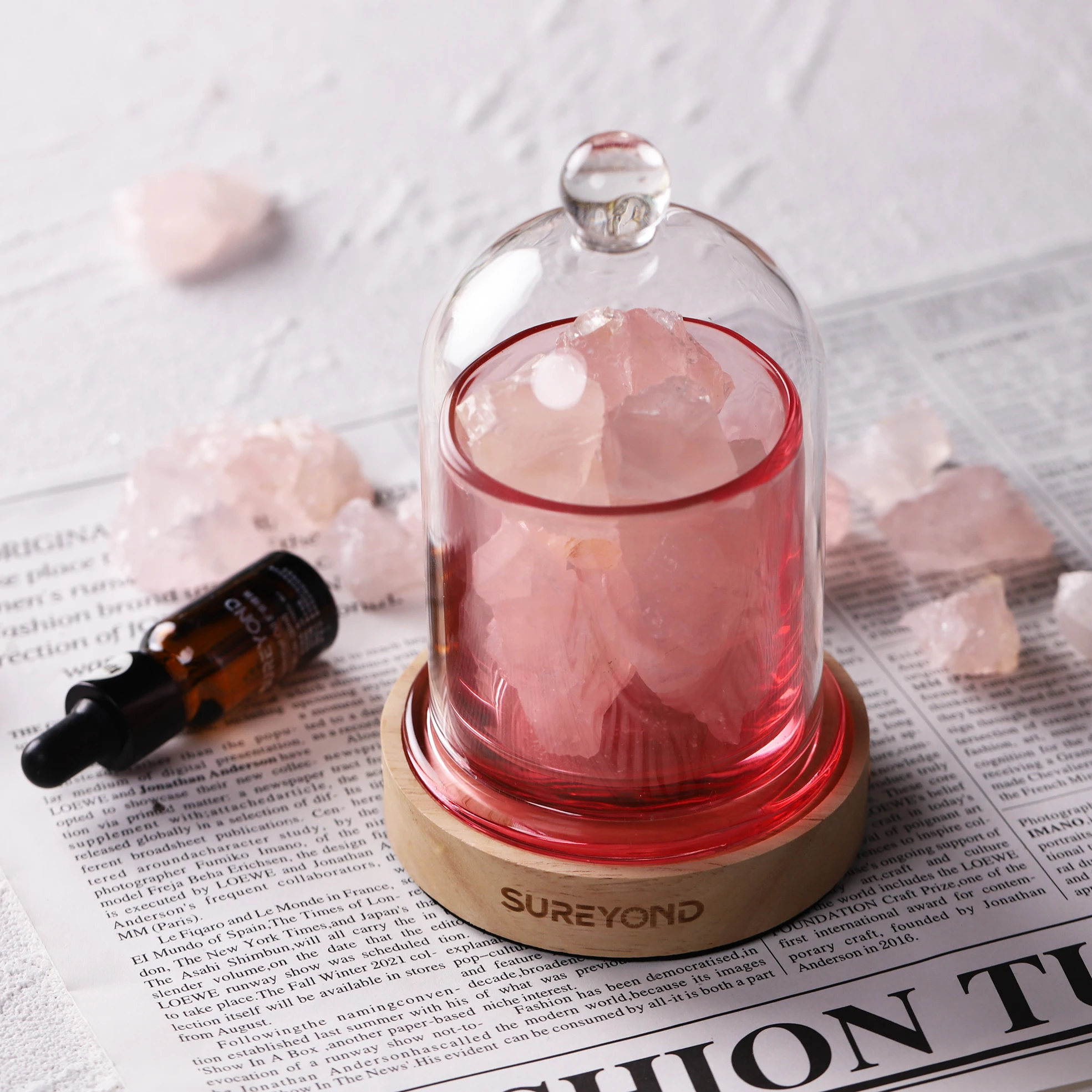 Factory Making No Fire Crystal Healing Stones Essential Oil Diffuser Gift  Box Fragrance Scent Wonderfully Lamp Natural Quartz