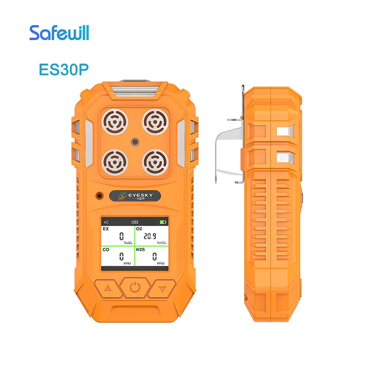 Safewill Customized Portable Multi 4 Gas Monitor Carbon Dioxide (CO2) Infrared Sensor ES30P High Precision Hydrogen Gas Detector