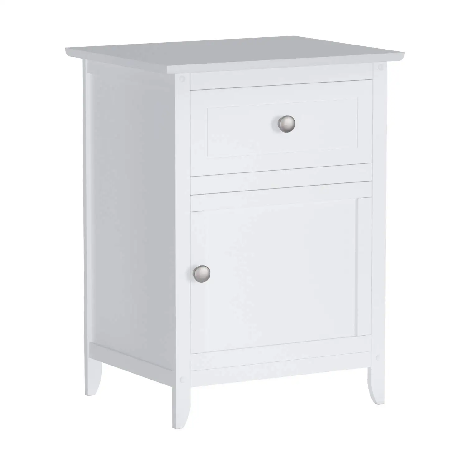 Белый деревянный прикроватный столик во французском стиле с ящиками, ночная подставка для спальни