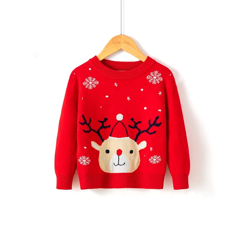 
christmas Pullovers Sweater Clothing Knitted Wool Children Baby Kids Winter Fedex Oem Technics Style Time 