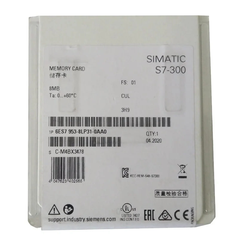 Новый оригинальный 6ES7953-8LP31-0AA0 6es79538lp310a0 SIMATIC S7-300 карта памяти в наличии на складе