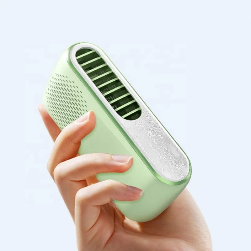 Custom Rechargeable Portable Mini Air Conditioner Ice Fan Outdoor Personal Fan Cold Compress Hand Held Neck Hanging Table Fan
