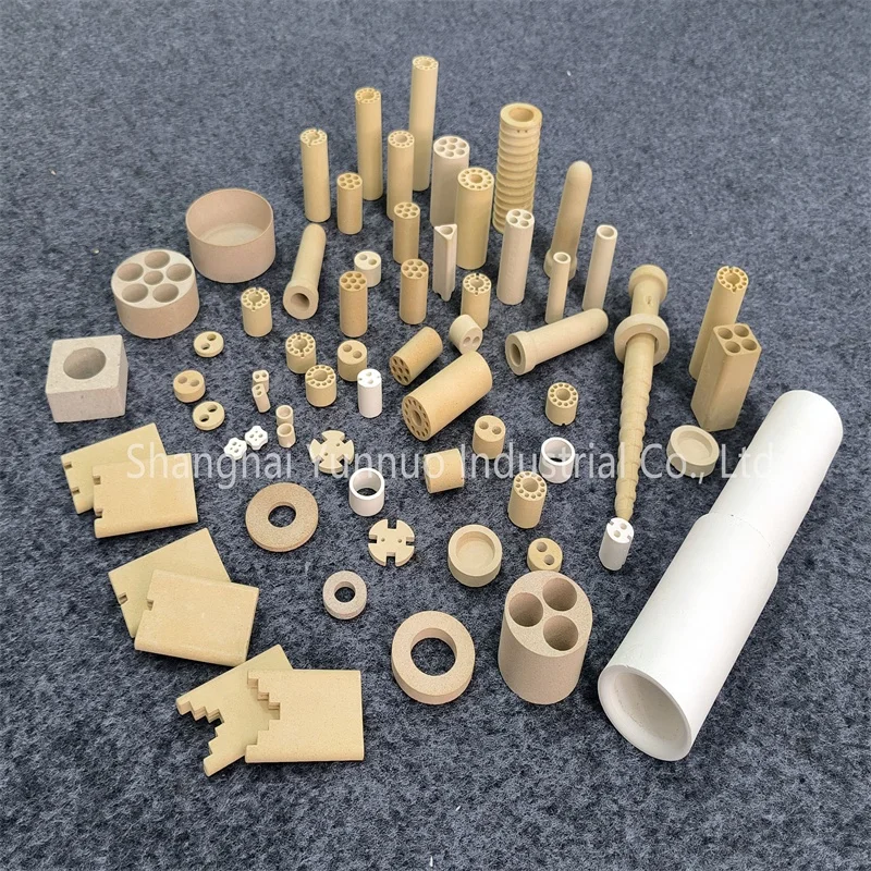 Cordierite Mullite Ceramic Screwed Tube for Electrical Resistor Capacitor Insulator