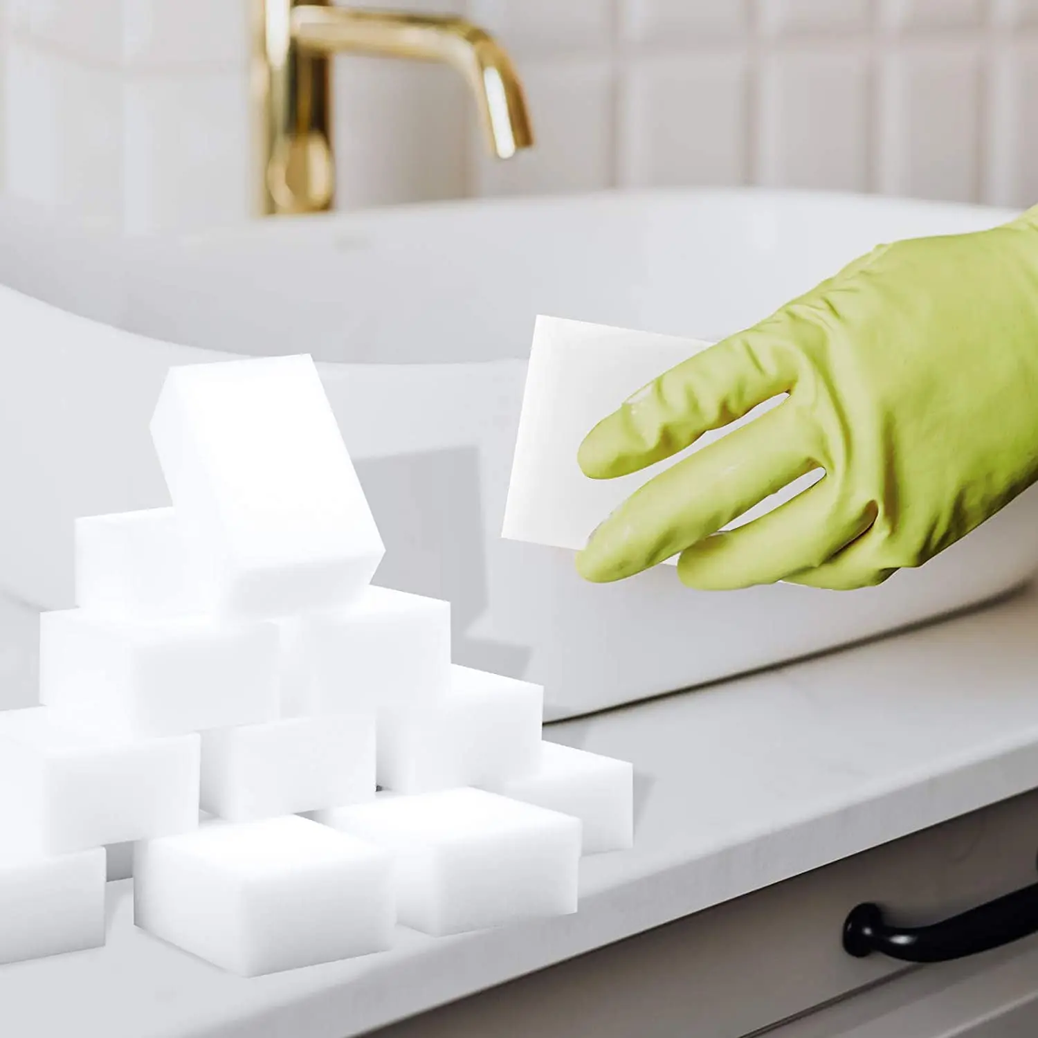 Многофункциональная эффективная волшебная губка размера под заказ, ластик из меламина многоразового использования для кухни или другого места