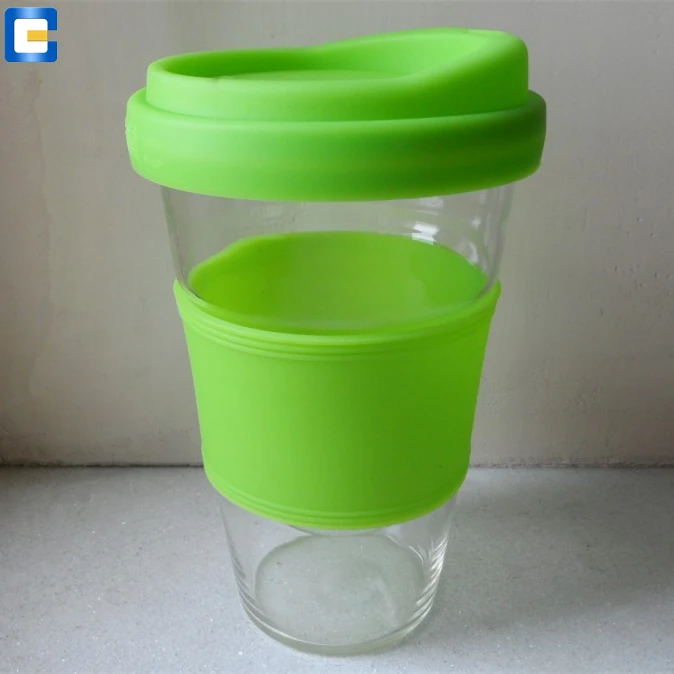 300ML double wall glass tea cups, clear glass coffee mug/tea cups with lids