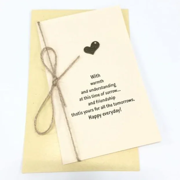 
Custom Romantic Letter Printed Gift Thank You Card Folded Paper Card 