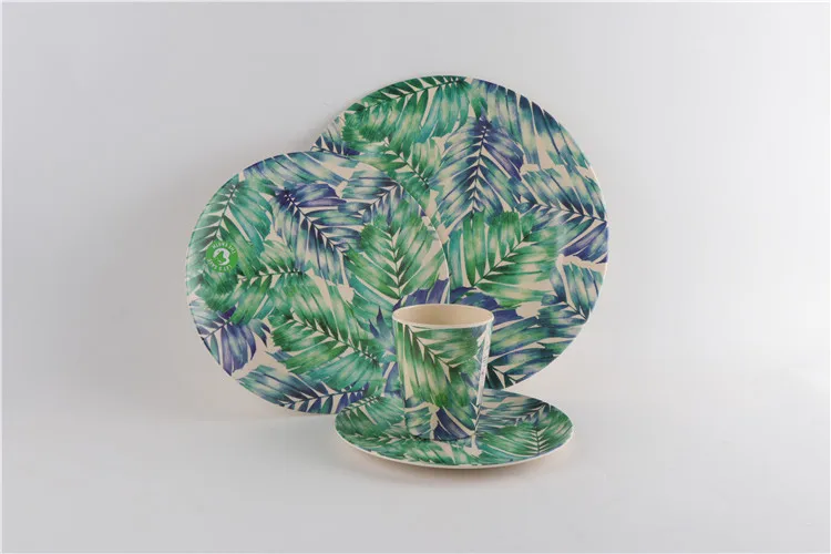 
MLS biodegradable tableware GT281 bamboo fiber plate 