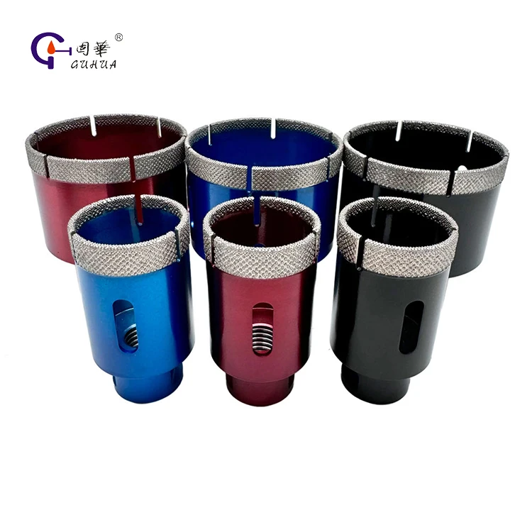 Guhua Vacuum Brazed Arix Porcelain Diamond Core Drill Bit Marble Hole Saw Diamond Crowns For Ceramic Tiles