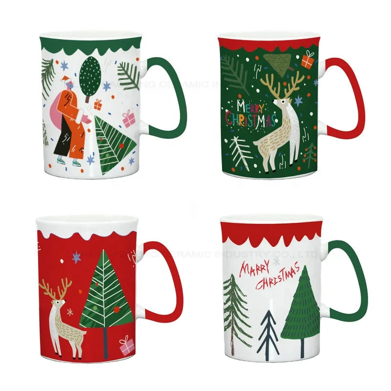 christmas coffee cups Weihnachtstasse Promotional ceramic santa mug, porcelain christmas mug, Christmas cup luxury cups