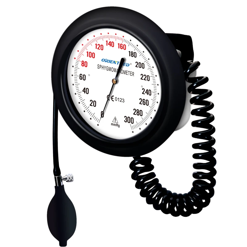 ORIENTMED Aneroid Sphygmomanometer Wall Mounted Gauge With Latex