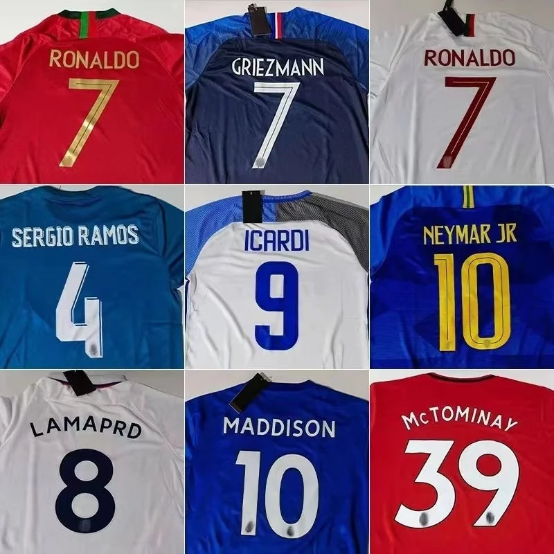 Palestine Toddler Kids Boys Ronaldo Child Team Wear Package 1 Youth 100% Polyester Club Black And Gold Football Jersey 2024