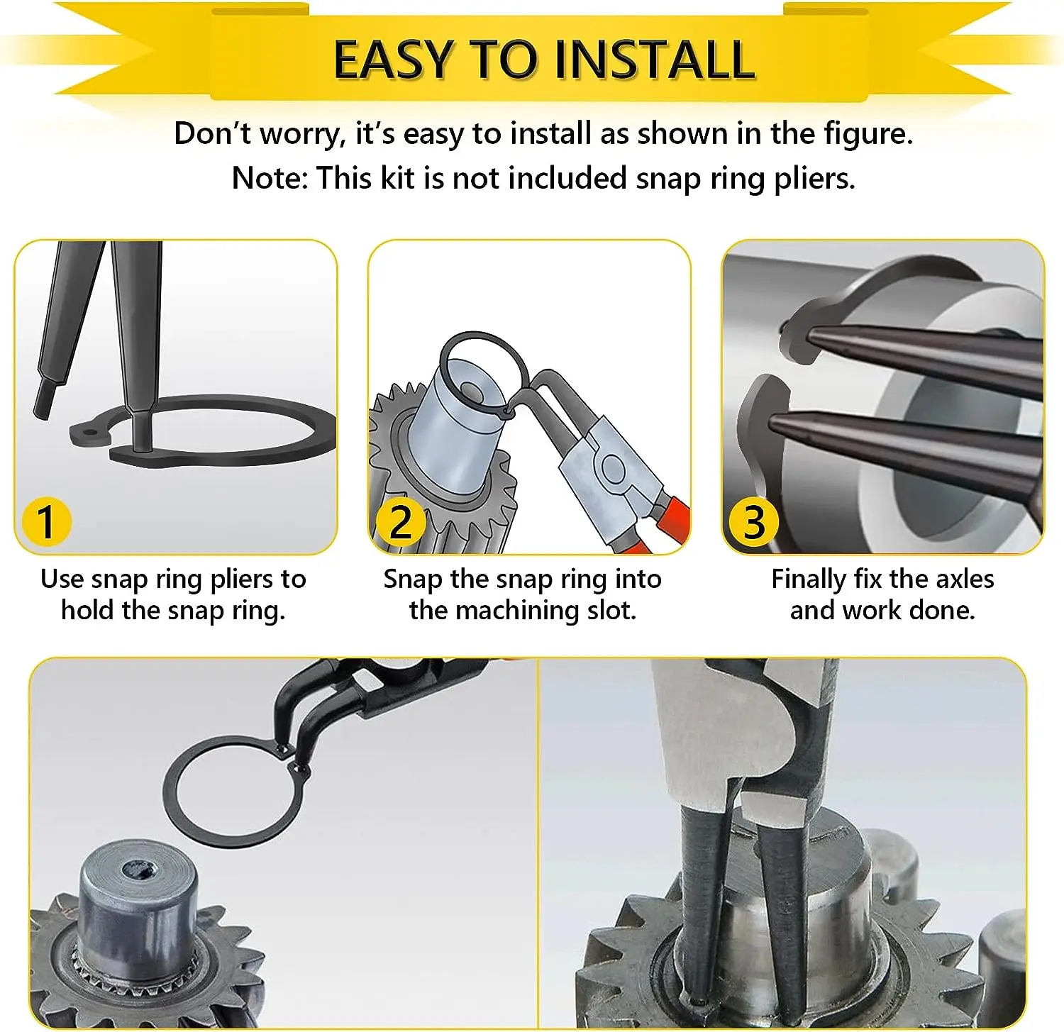 OEM Wholesale Black Carbon 4mm-36mm External Circlip Stainless Steel Din 471 External Spring Retaining Rings