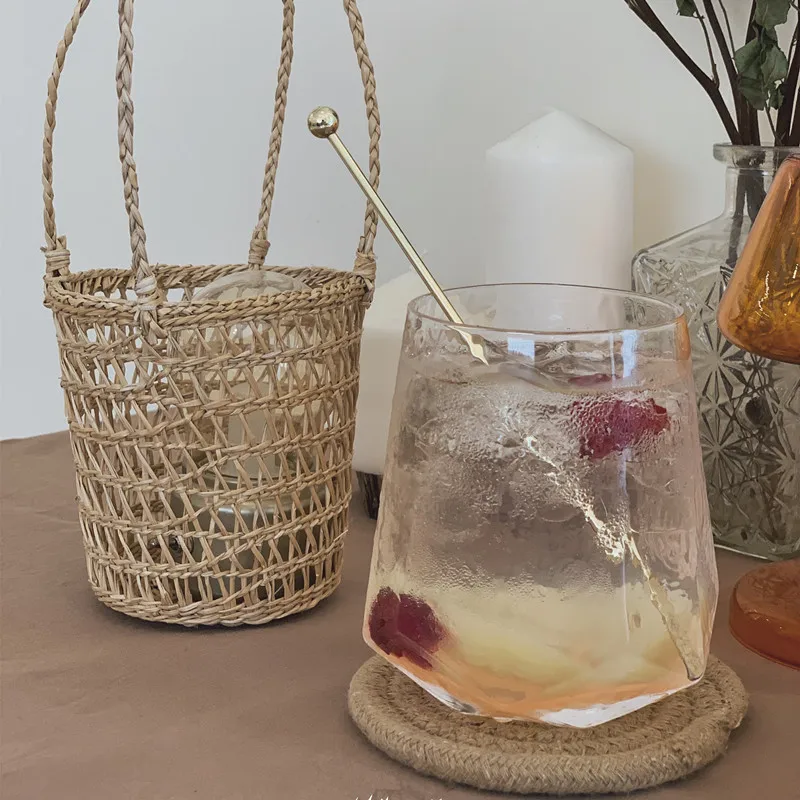 Dropshipping Europe INS Innovative Bright Diamond Shape Superior Dessert Glass Water and Beverage Glasses Cup