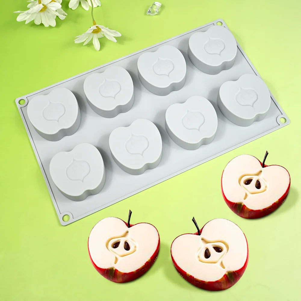 jingyi Pear flap coffee bean mousse cake mold simulation fruit Chinese dish decoration baking silicone