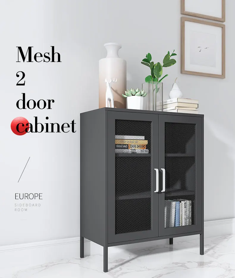 Home furniture metal armadio da soggiorno steel meuble de salon foot  living room cabinet