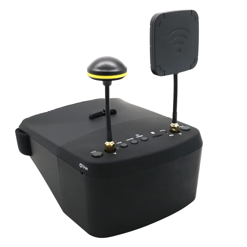 EV800D 5.8G 4.9G 40CH 5 Inch Switchable FPV Transmitter VTX Headset HD DVR Diversity FPV Glasses W/ 25-1300mW For RC FPV Drone