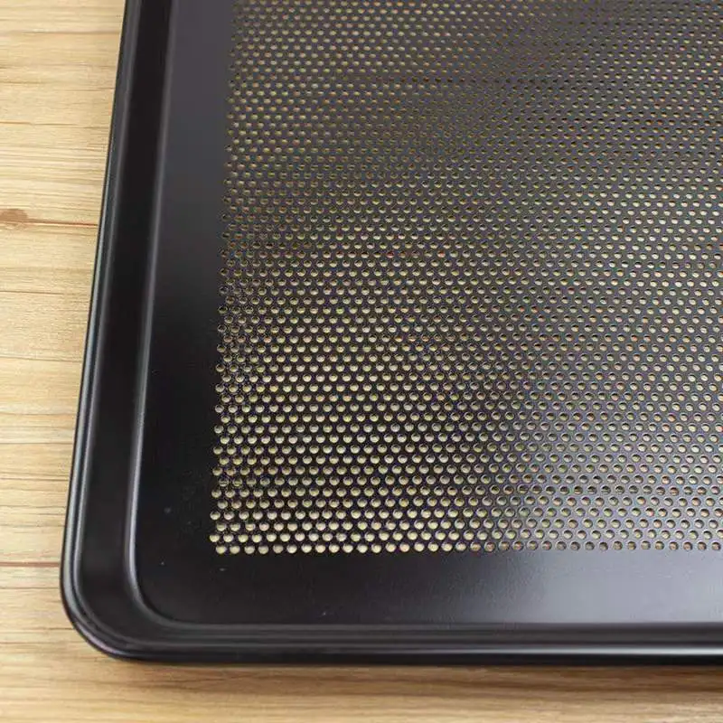 High quality 400*600*30mm aluminum non-stick perforated sheet pan cookie plate of rotary oven baking tray