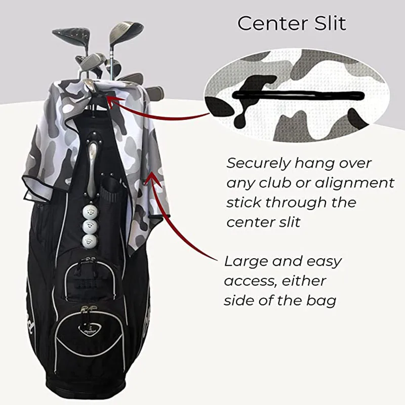 Microfiber golf towel custom logo custom printed golf towel