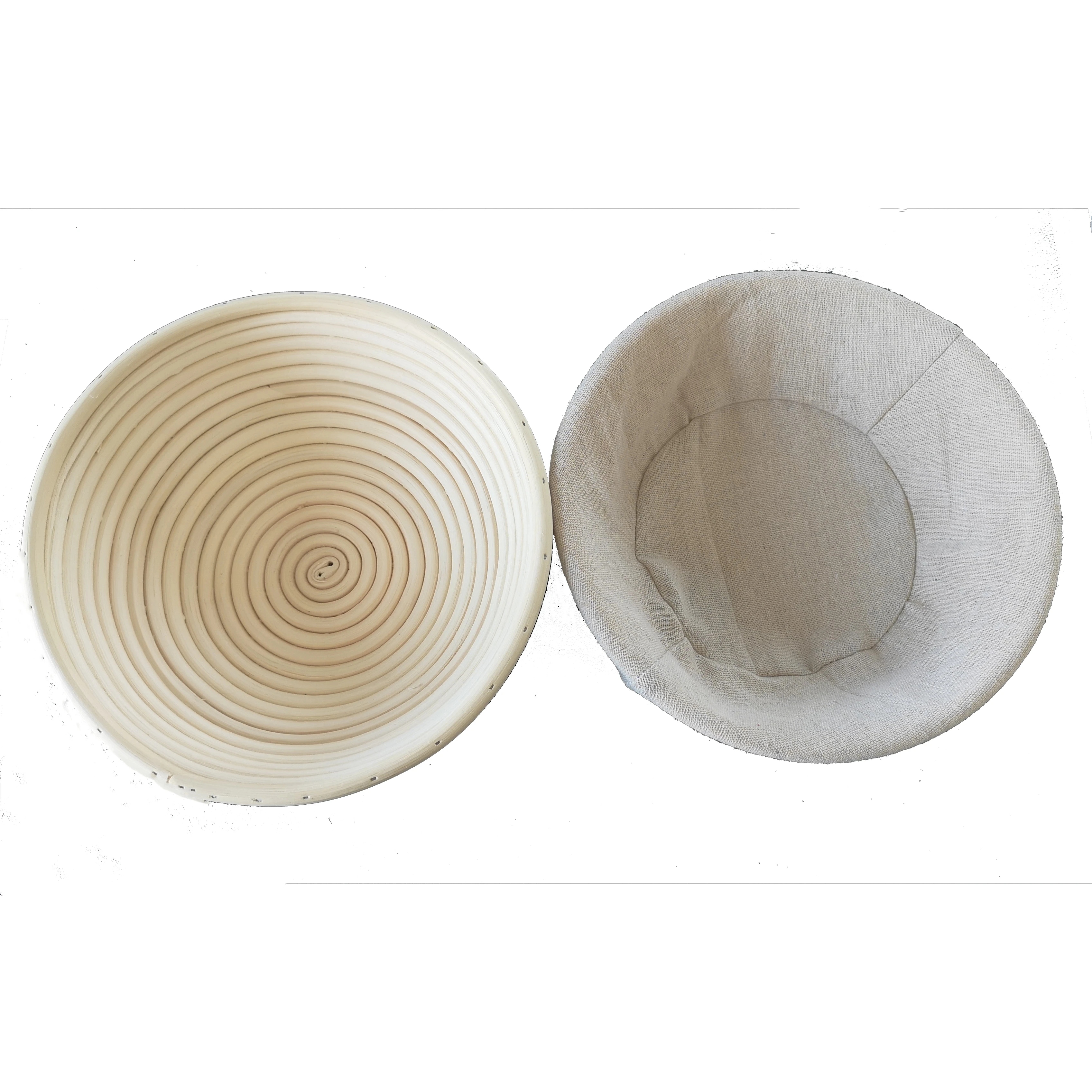 11 Inch Small Round Bread Bakery Proofing Bowl Sourdough Loaf Rattan Baskets 2 Pack Set Of Two